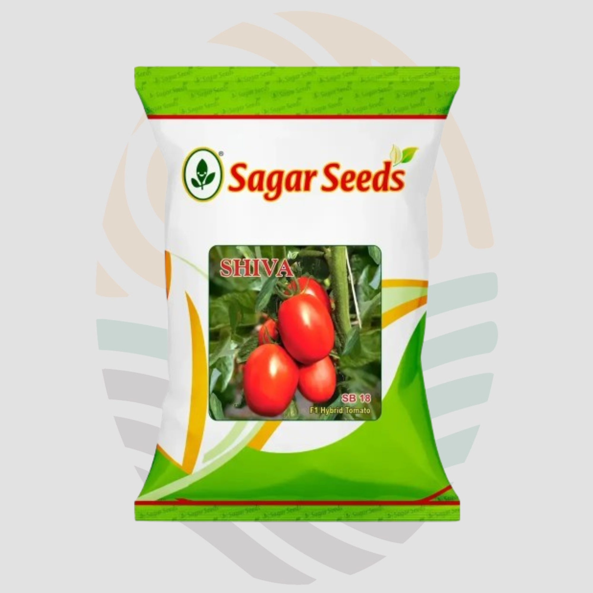 Sagar Shiva F1 Hybrid Tomato Seeds, High Yield, TOCLV Resistance, Glossy Red Fruits (3200 Seeds Pack)