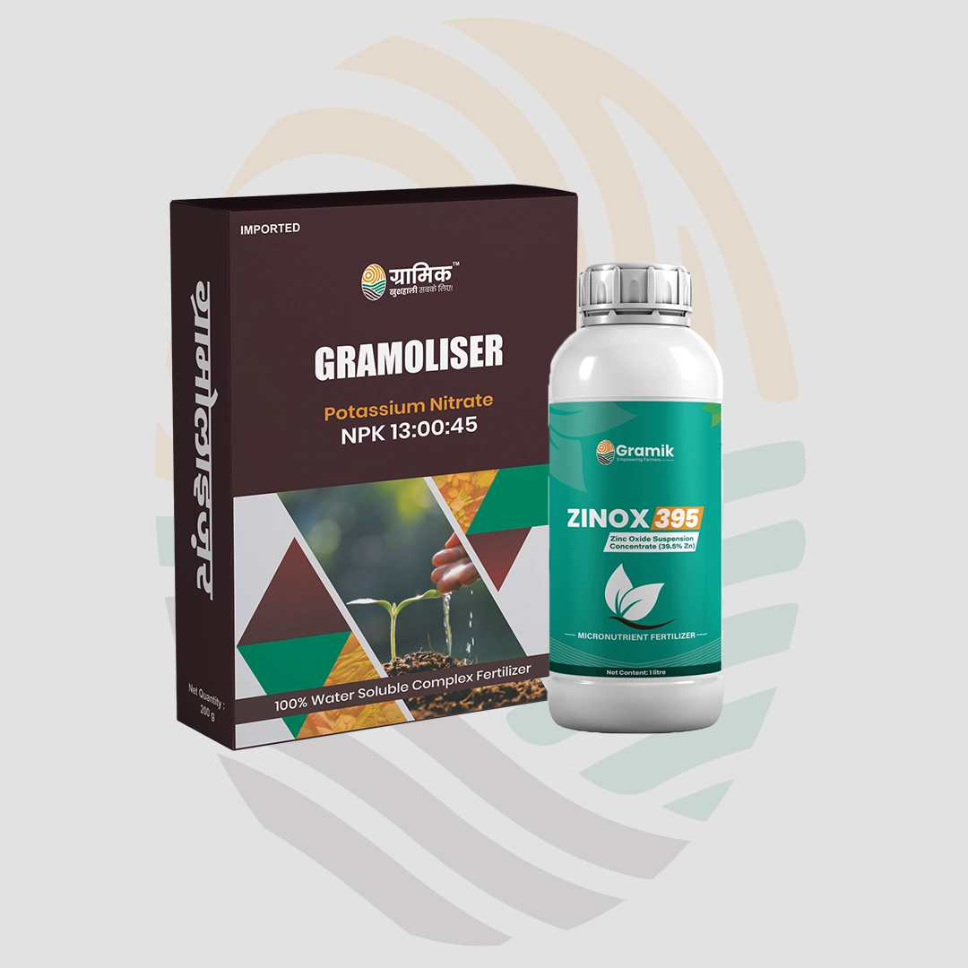 Gramoliser NPK 13:00:45  Fertilizer + ZINOX 395 (Zinc oxide suspension) Micronutrient Fertilizer Combo