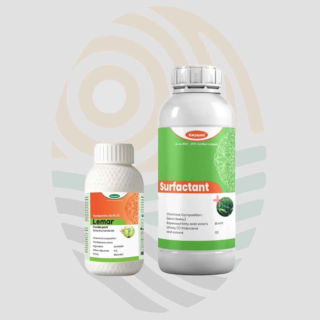 Katyayani Lemar -Tembotrione 42% SC (34.4% w/w) 115ml + Surfactant 400ml | Herbicide