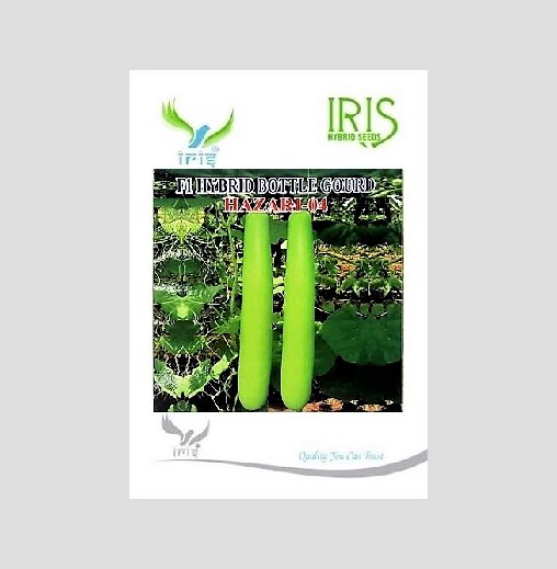 Iris Hybrid Vegetable Seeds F1 Hybrid Bottle Gourd Hazari-04 (Long)